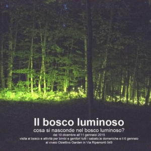 Il bosco luminoso al vivaio Obiettivo Garden a Natale